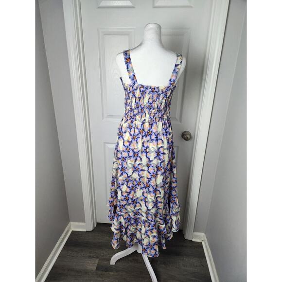 Grace Karin smocked floral Midi Dress sz S Small nwt resort vacation romantic - Picture 3 of 12